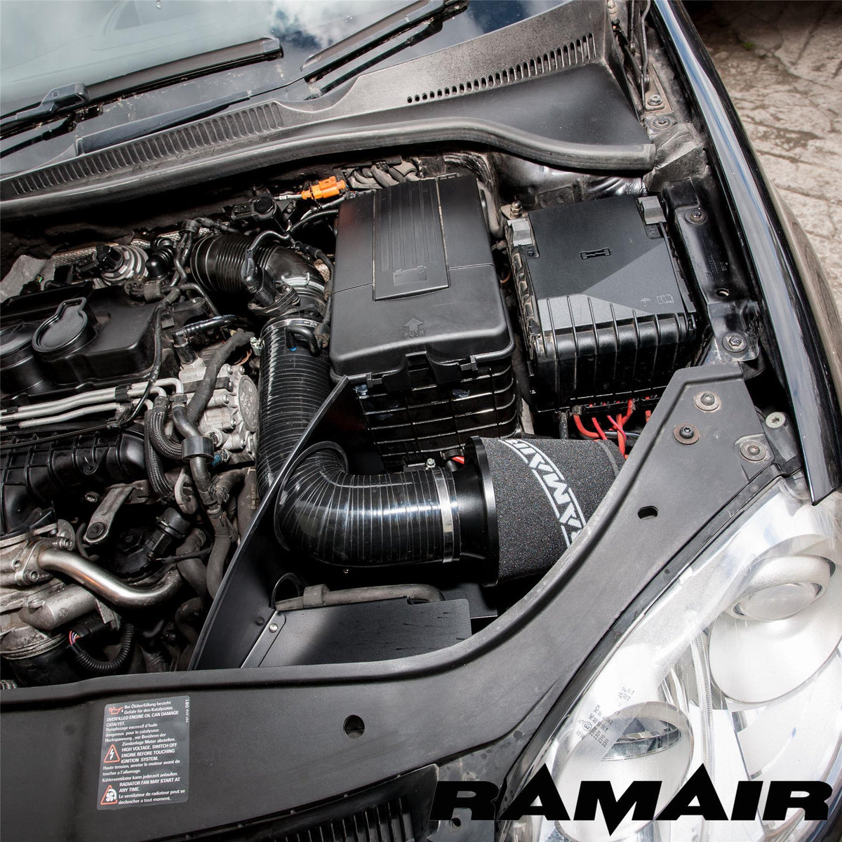 Intake Kit VW Golf 5, Scirocco & Jetta 2.0 TSI EA888 Gen 3 (80 mm MAF) – Ramair JSK-147-BK – image 3