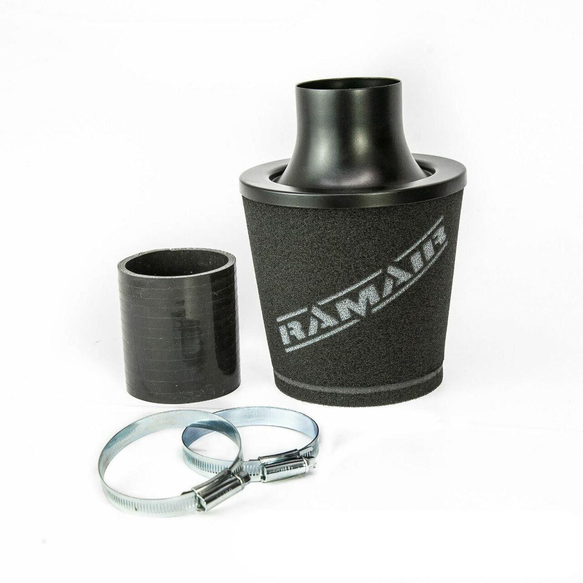 Cone Air Filter 70 mm Neck with Silicone Coupler, Black, Universal – JS-105-BK-KIT