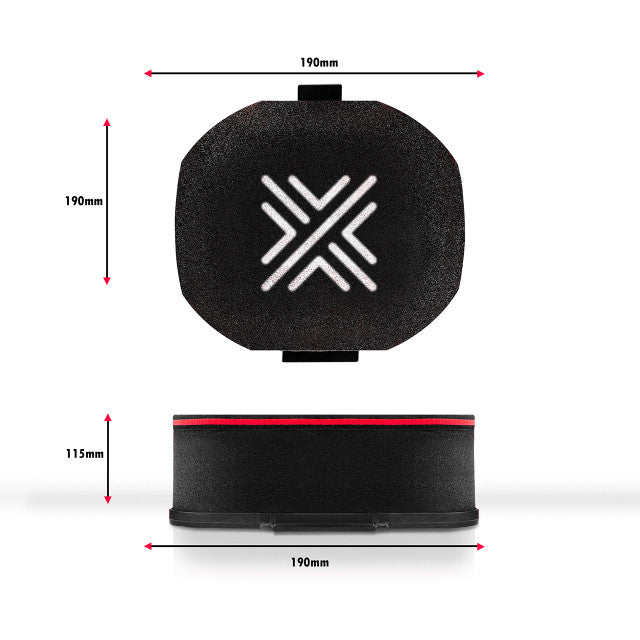 D-Shaped Carburettor Filter 100 mm Inner Diameter, 115 mm High, Universal – Pipercross C3004