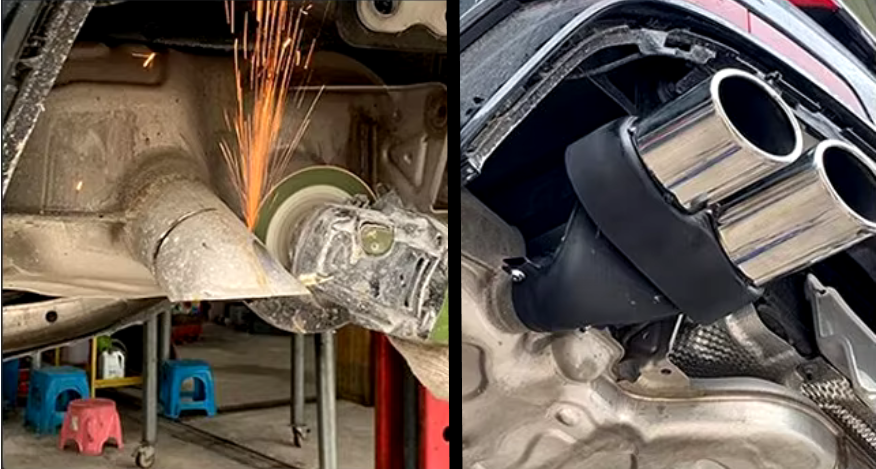 Rear Diffuser + Exhaust Tips Audi A6 C8 (2019-2024) – view 4