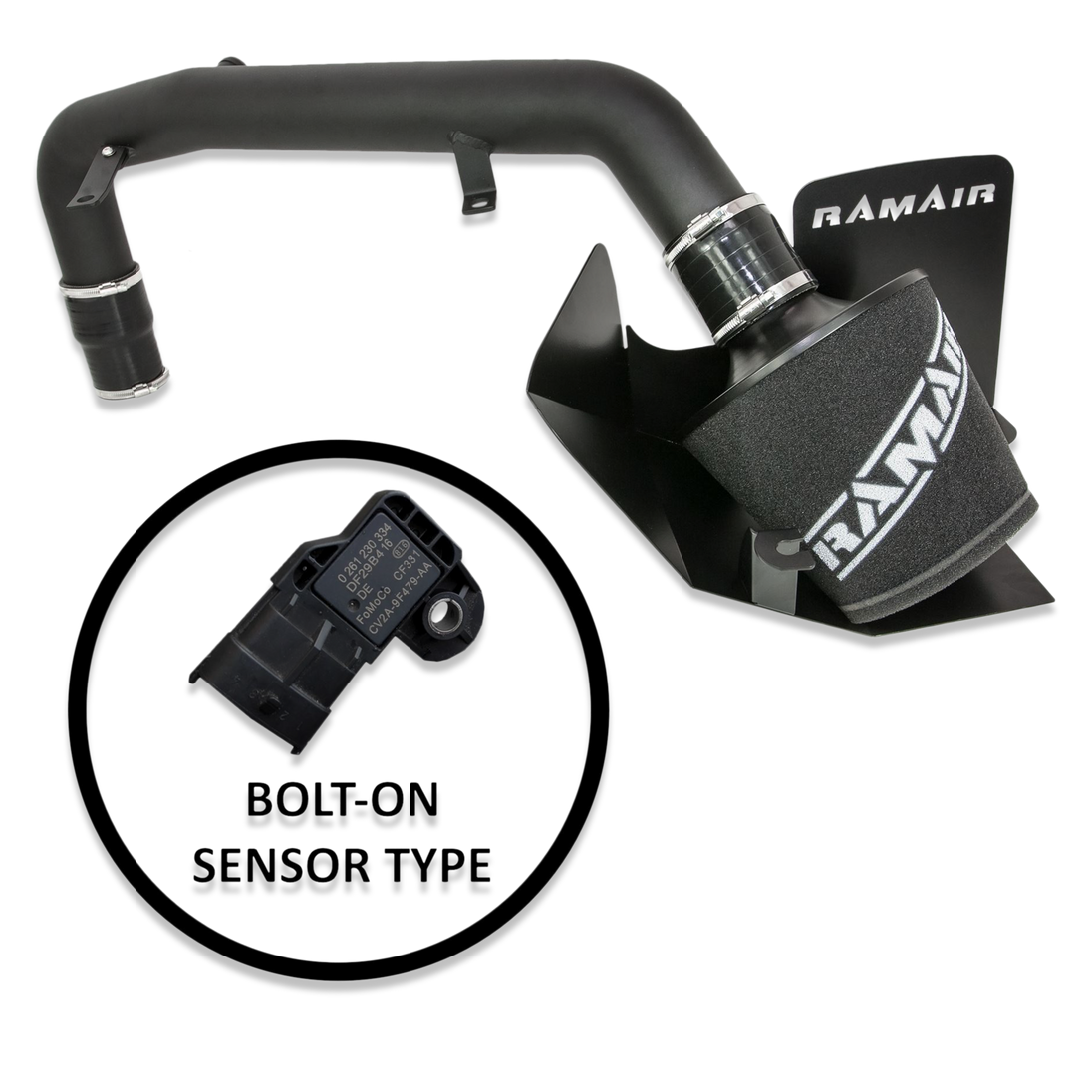 Intake Kit Ford Focus ST 250 MK3 2.0T (2012–2014), Bolt-In IAT Sensor – Ramair JSK-115-BOLT