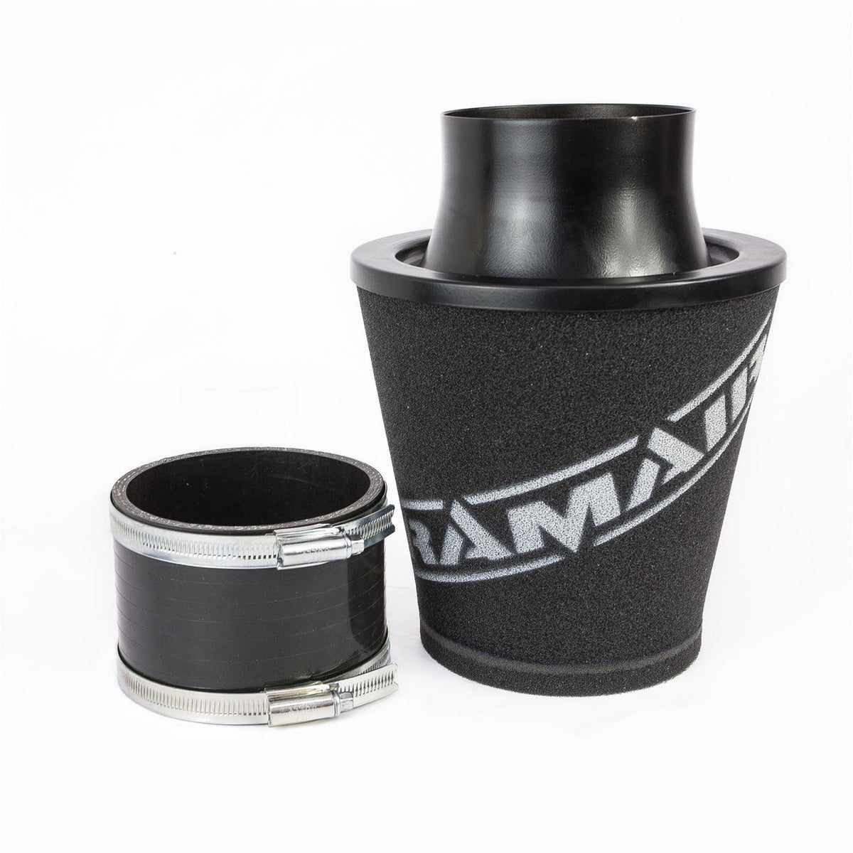 Cone Air Filter 100 mm Neck with Silicone Coupler, Black, Universal – JS-175-100-BK-KIT