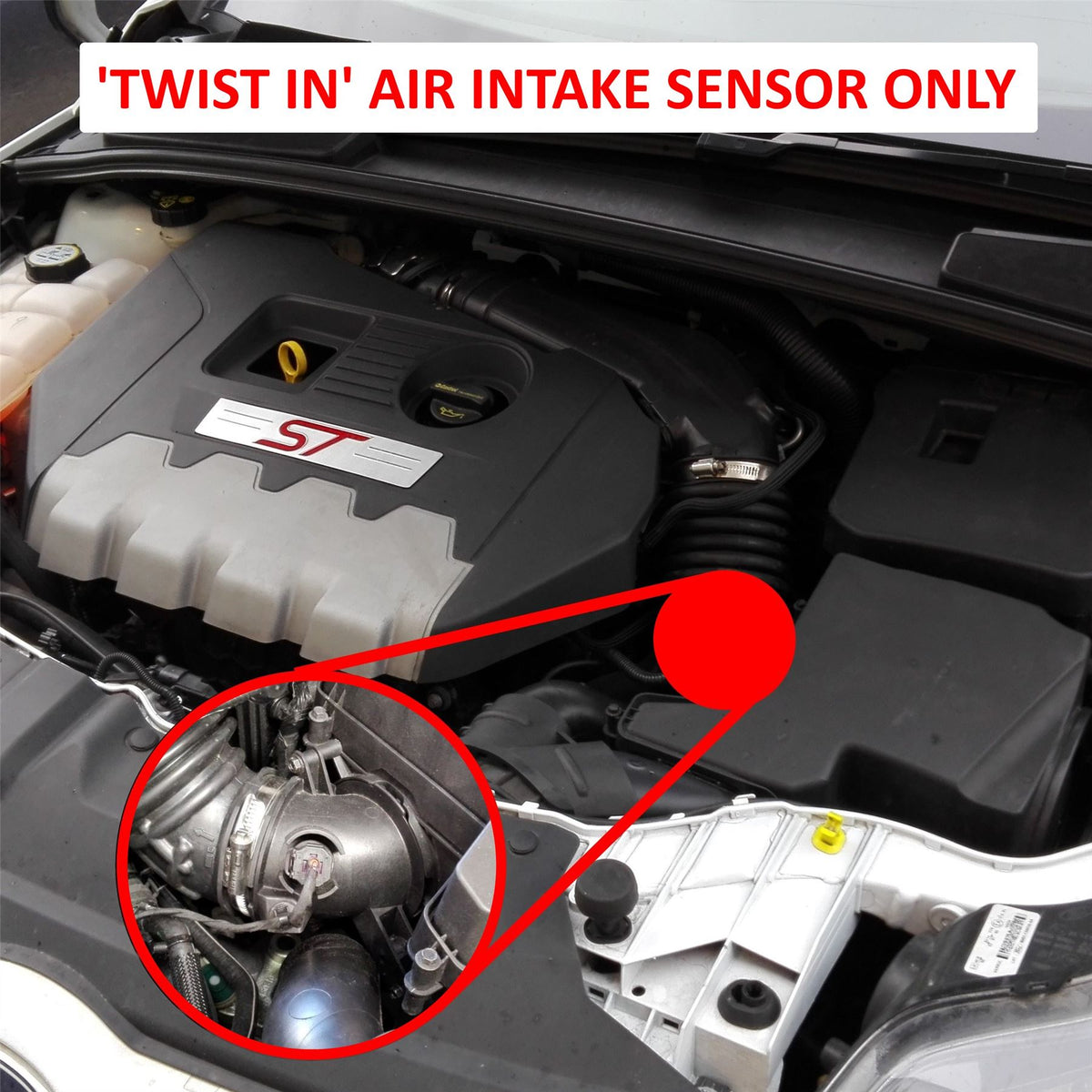 Intake Kit Ford Focus ST 250 MK3 2.0T (2014–2019), Twist-In IAT Sensor – Ramair JSK-115-TWIST – image 3