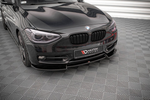 Front Splitter V.2 suitable for BMW 1 F20 - Front Splitter V.2 - Maxton Design -  BM-1-F20-FD2G