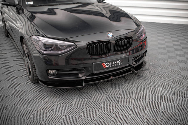 Front Splitter V.2 suitable for BMW 1 F20 - Front Splitter V.2 - Maxton Design -  BM-1-F20-FD2G