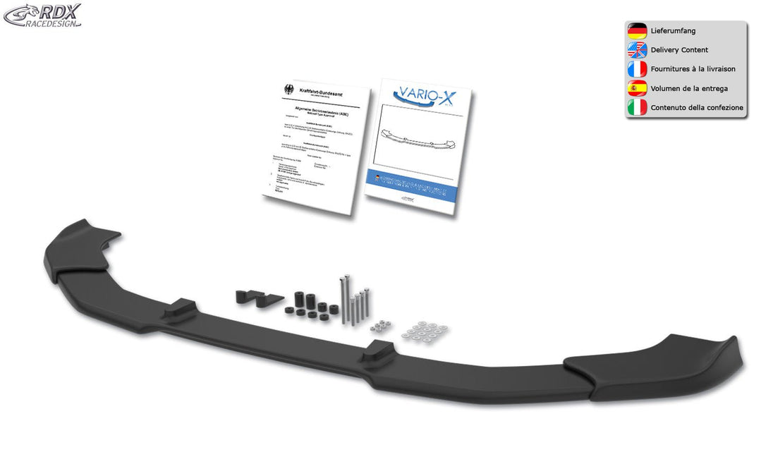 Front Spoiler VARIO-X for AUDI A1 (GB) Front Lip Splitter - RDX - Front Lip - RDX - RDFAVX30042