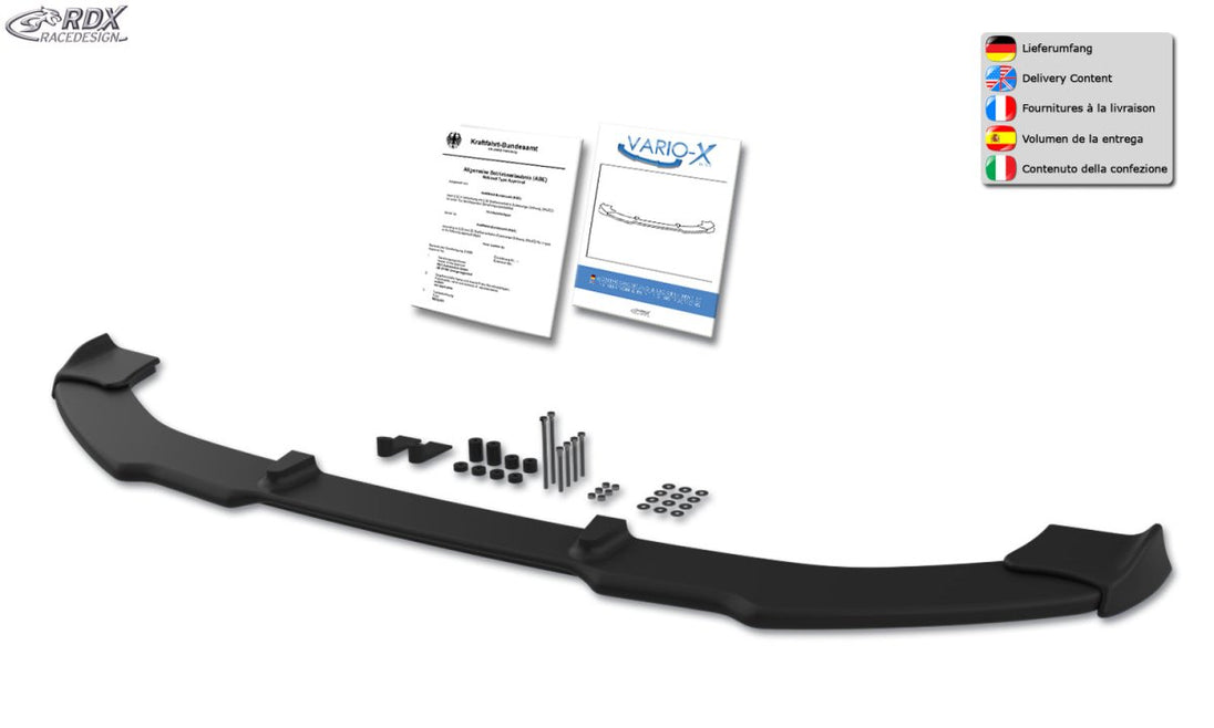 Front Spoiler VARIO-X for BMW 1-series F20 / F21 2015+ (also for Sportline) Front Lip Splitter - RDX - RDFAVX30836