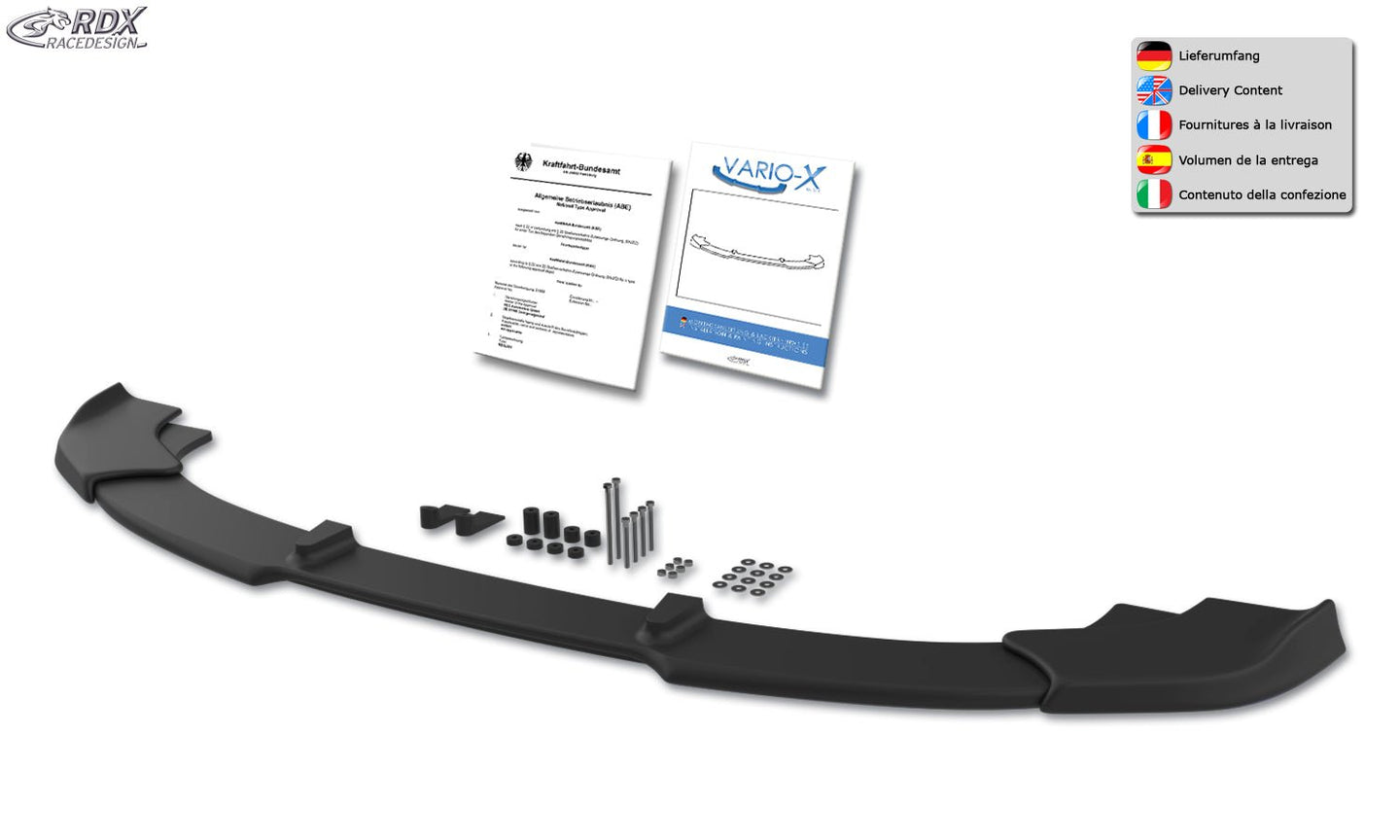 Front Spoiler VARIO-X for BMW 5-series F10 / F11 M-Technic -2013 Front Lip Splitter RDX - RDX - RDFAVX30658