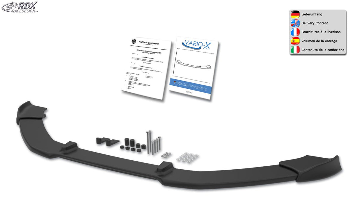 Front Spoiler VARIO-X for CHEVROLET Aveo (T300) Front Lip Splitter - RDX - Front Lip - RDX - RDFAVX30191