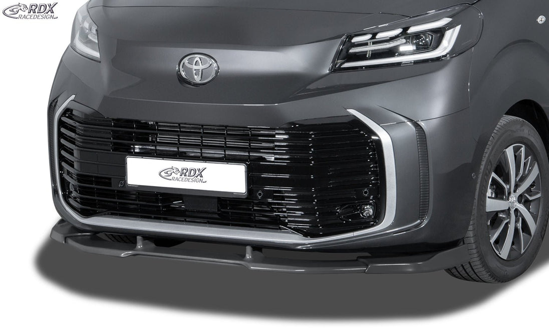 Front Spoiler VARIO-X for CITROEN Jumpy / Dispatch / Spacetourer (V) & FIAT Ulysse / Scudo (V) & OPEL / VAUXHALL Zafira / Vivaro (V) & PEUGEOT Expert / Traveller (V) & TOYOTA ProAce / ProAce Verso (V) & IVECO eJolly Front Lip Splitter - RDX - RDX - RDFAVX30277