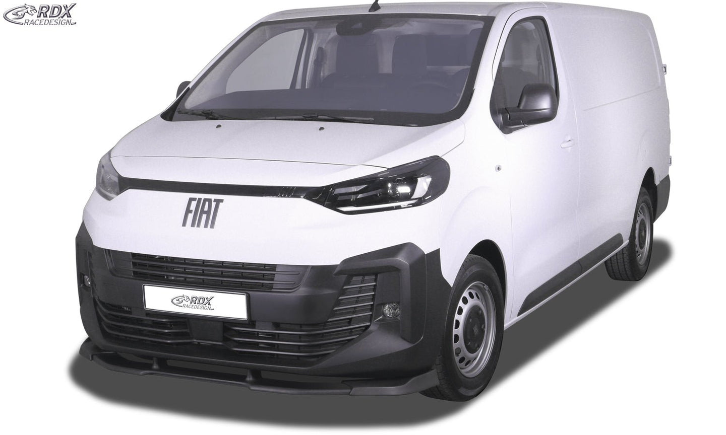 Front Spoiler VARIO-X for CITROEN Jumpy / Dispatch / Spacetourer (V) & FIAT Ulysse / Scudo (V) & OPEL / VAUXHALL Zafira / Vivaro (V) & PEUGEOT Expert / Traveller (V) & TOYOTA ProAce / ProAce Verso (V) & IVECO eJolly Front Lip Splitter - RDX - RDX - RDFAVX30277