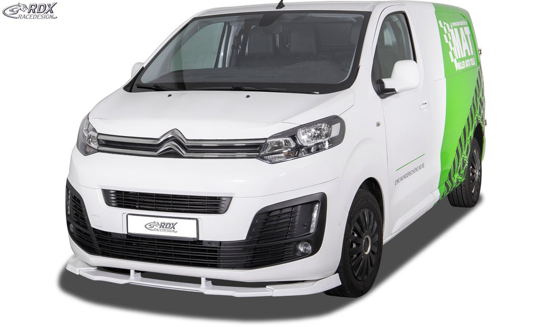 Front Spoiler VARIO-X for CITROEN Jumpy / Dispatch / Spacetourer (V) & FIAT Ulysse / Scudo (V) & OPEL / VAUXHALL Zafira / Vivaro (V) & PEUGEOT Expert / Traveller (V) & TOYOTA ProAce / ProAce Verso (V) Front Lip Splitter - RDX - RDX - RDFAVX30219