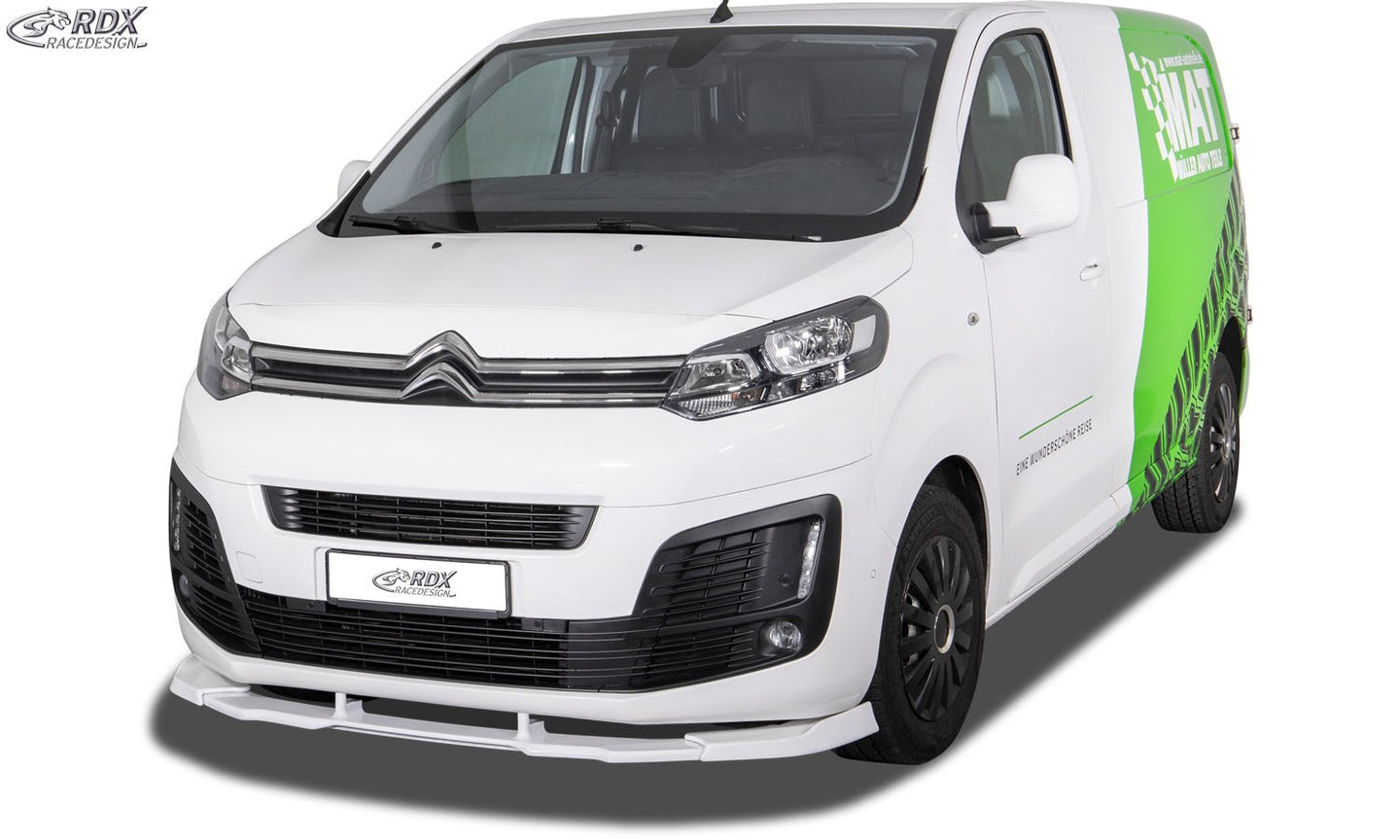 Front Spoiler VARIO-X for CITROEN Jumpy / Dispatch / Spacetourer (V) & FIAT Ulysse / Scudo (V) & OPEL / VAUXHALL Zafira / Vivaro (V) & PEUGEOT Expert / Traveller (V) & TOYOTA ProAce / ProAce Verso (V) Front Lip Splitter - RDX - RDX - RDFAVX30219