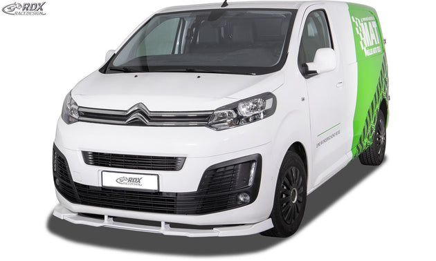 Front Spoiler VARIO-X for CITROEN Jumpy / Dispatch / Spacetourer (V) & FIAT Ulysse / Scudo (V) & OPEL / VAUXHALL Zafira / Vivaro (V) & PEUGEOT Expert / Traveller (V) & TOYOTA ProAce / ProAce Verso (V) Front Lip Splitter - RDX - RDX - RDFAVX30219