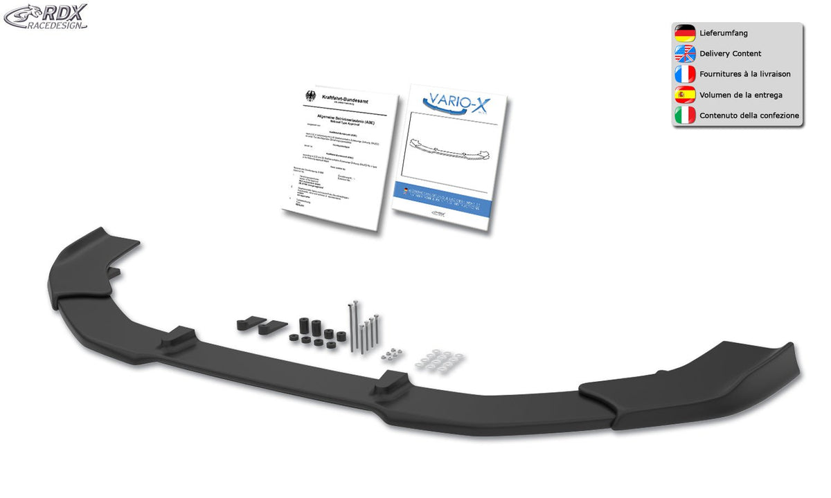 RDX VARIO-X front lip splitter for the CUPRA Leon and SEAT Leon Cupra KL (2020+) – image 3 of 3