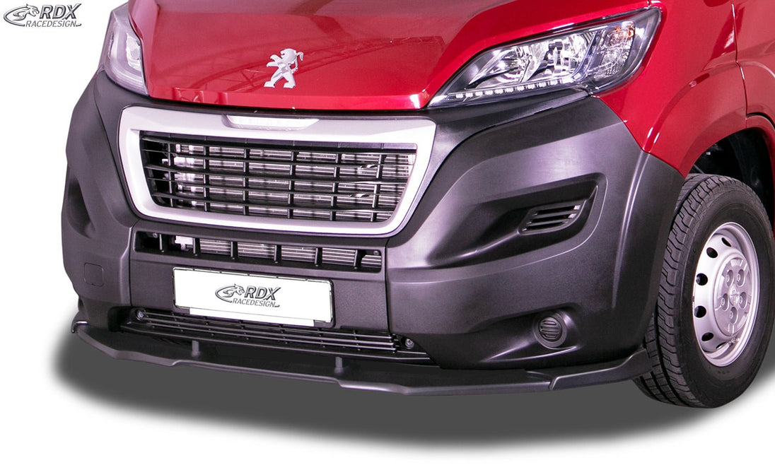Front Spoiler VARIO-X for FIAT Ducato (2014-2024) & CITROEN Jumper / Relay (2014-2024) & OPEL / VAUXHALL Movano (2021-2024) & PEUGEOT Boxer (2014-2024) & RAM ProMaster (2013-2025) Front Lip Splitter - RDX - RDFAVX30949