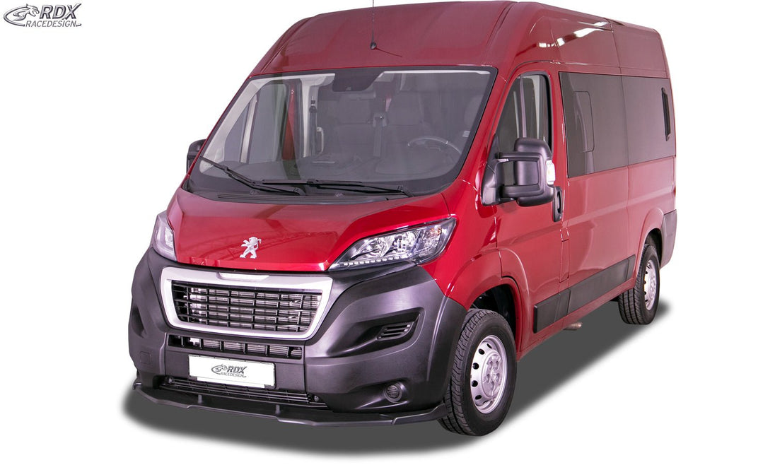 Front Spoiler VARIO-X for FIAT Ducato (2014-2024) & CITROEN Jumper / Relay (2014-2024) & OPEL / VAUXHALL Movano (2021-2024) & PEUGEOT Boxer (2014-2024) & RAM ProMaster (2013-2025) Front Lip Splitter - RDX - RDFAVX30949