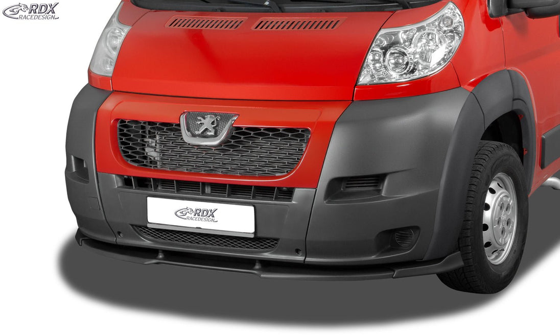 Front Spoiler VARIO-X for FIAT Ducato & CITROEN Jumper / Relay & PEUGEOT Boxer (2006-2014) (with wheel arch extensions, eG Heavy / Maxi) Front Lip Splitter - RDX - RDFAVX30286