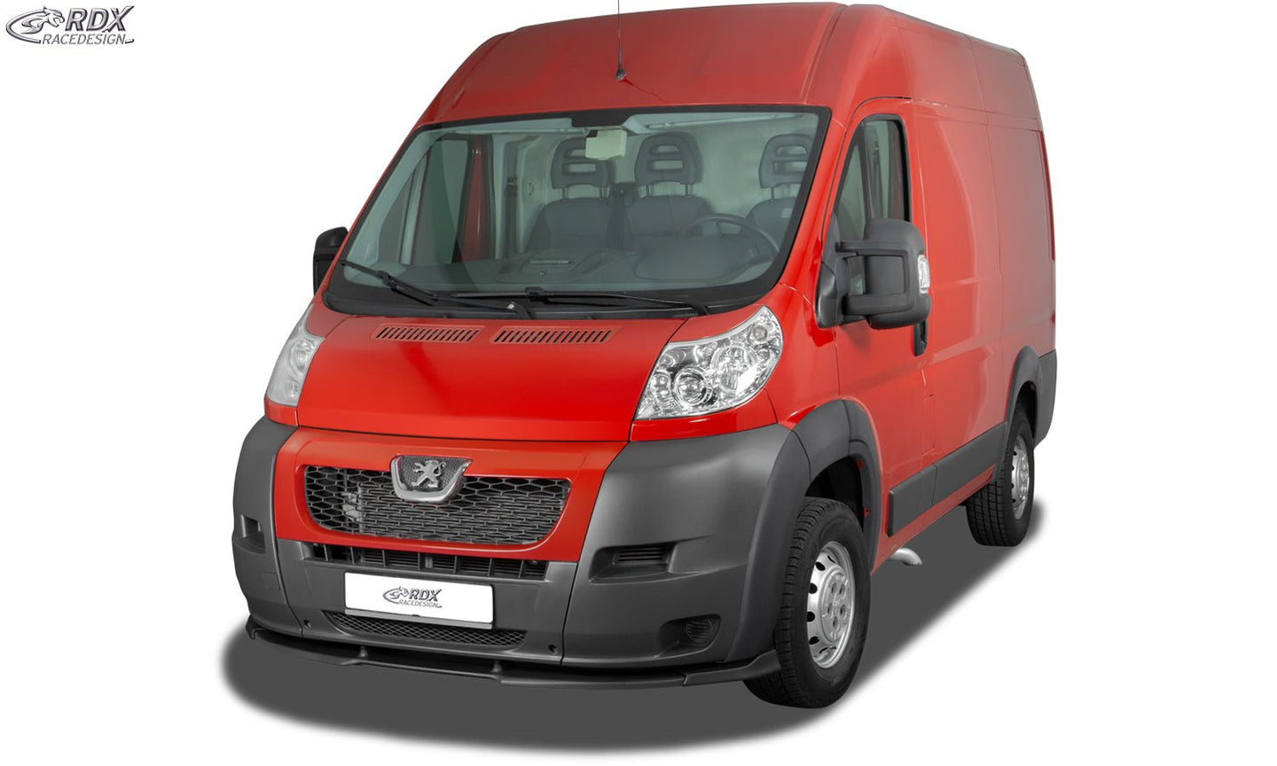 Front Spoiler VARIO-X for FIAT Ducato & CITROEN Jumper / Relay & PEUGEOT Boxer (2006-2014) (with wheel arch extensions, eG Heavy / Maxi) Front Lip Splitter - RDX - RDFAVX30286
