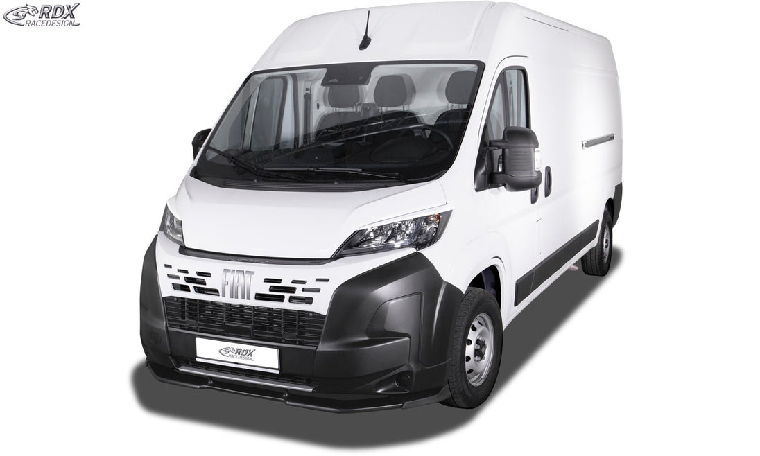 Front Spoiler VARIO-X for FIAT Ducato & CITROEN Jumper / Relay & PEUGEOT Boxer & OPEL / VAUXHALL Movano & TOYOTA ProAce Max & IVECO eSuperJolly & RAM ProMaster (2024-present) Front Lip Splitter - RDX - RDFAVX30268