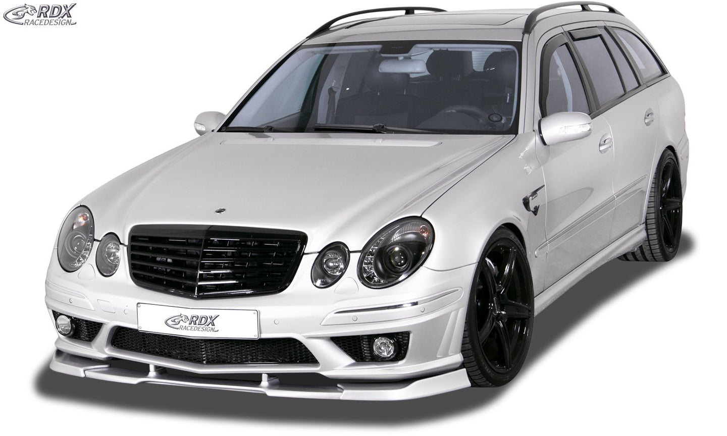 Front Spoiler VARIO-X for MERCEDES E-class W211 AMG 2006-2009 (Fit for AMG and Cars with AMG Frontbumper) Front Lip Splitter - RDX - Front Lip - RDX - RDFAVX30364