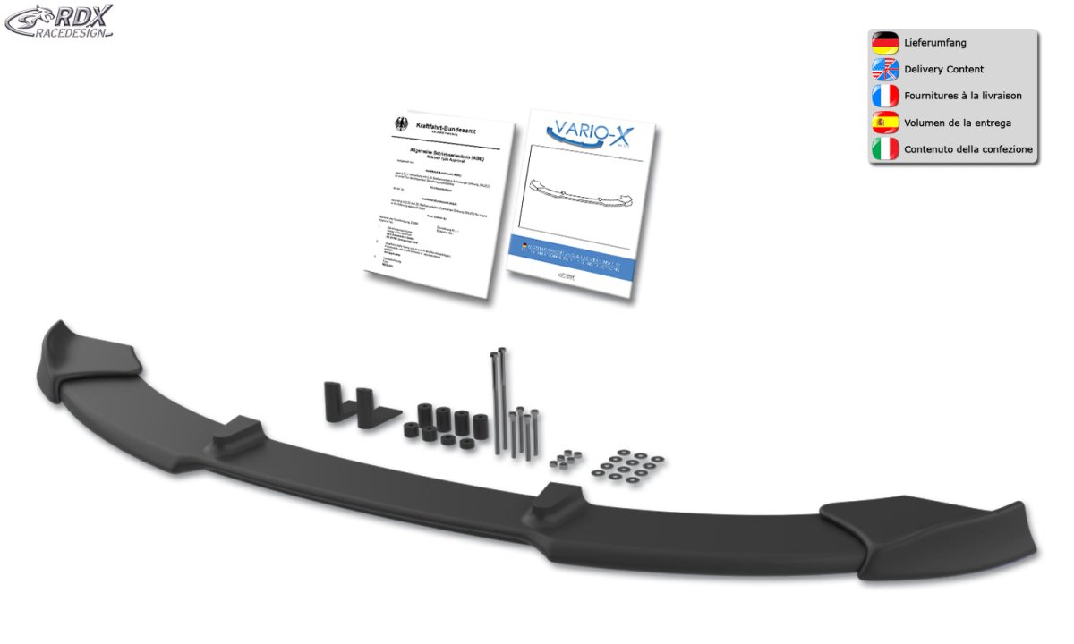 Front Spoiler VARIO-X for MINI R56 / R57 (for cars with Hypersport Aerodynamic-Kit) Front Lip Splitter RDX - RDX - RDFAVX30726