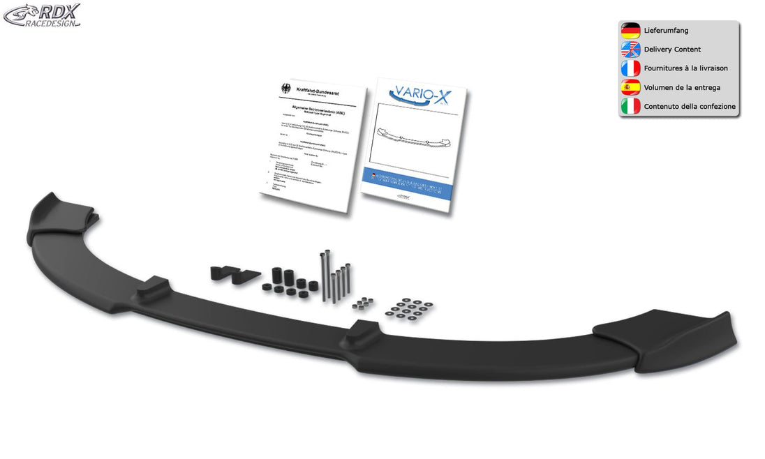 Front Spoiler VARIO-X for RENAULT Clio 3 RS Phase 1 Front Lip Splitter - RDX - Front Lip - RDX - RDFAVX30472