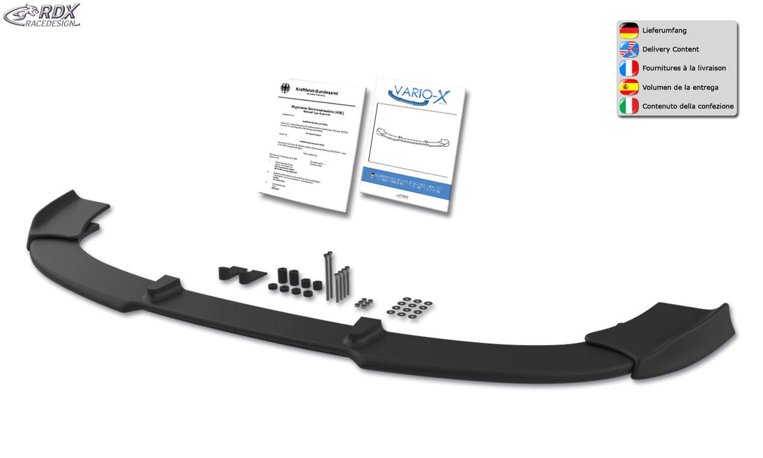 Front Spoiler VARIO-X for RENAULT Clio 3 RS Phase 2 Front Lip Splitter - RDX - Front Lip - RDX - RDFAVX30474