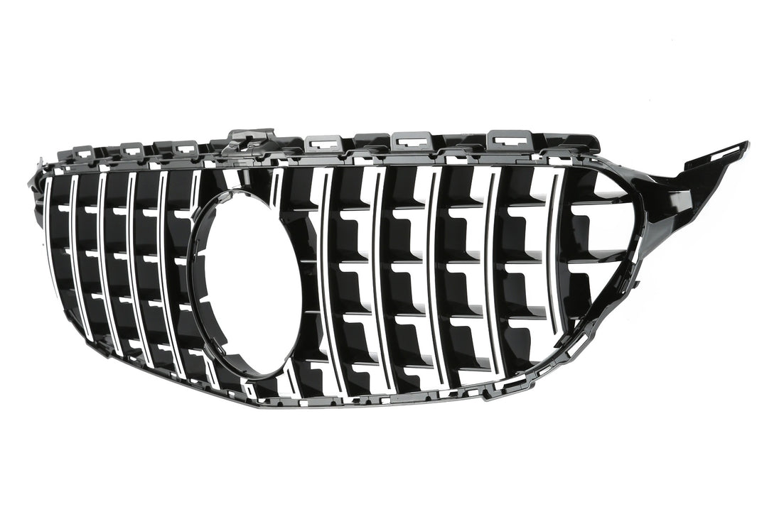 Grille Mercedes C-Class W205 / S205 / A205 / C205 Avantgarde / AMG Line (2014-2021) – Black / Chrome – view 3