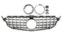 Grille Mercedes C-Class W205 / S205 / A205 / C205 Avantgarde / AMG Line (2014-2021) – Black / Chrome – view 2