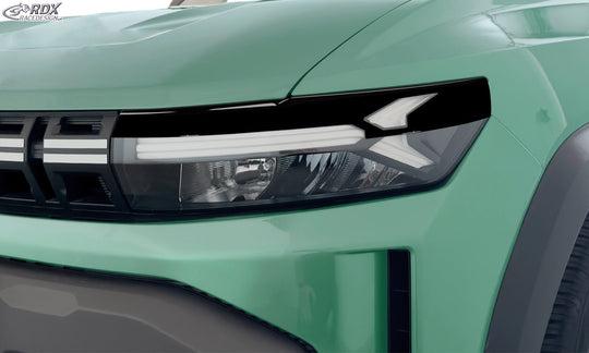 Headlight Covers for DACIA Duster 3 DJF (Mod. 2024-present) & Bigster DJF (Mod. 2025-present) black highgloss Light Brows - RDX - RDX - RDSB229-GZD