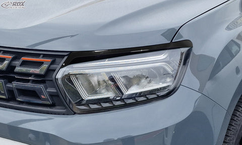 Headlight Covers for DACIA Duster II SR (Mod. 2018-2024) black highgloss - RDX