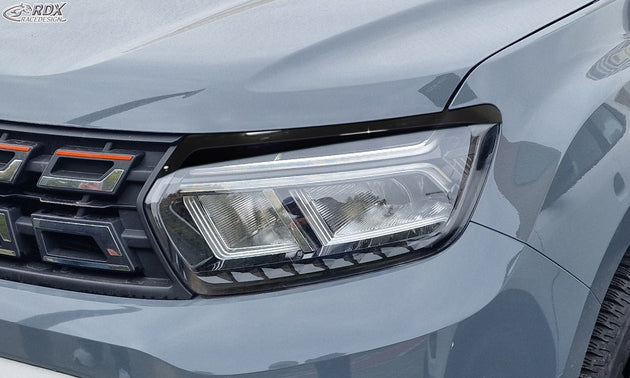 Headlight Covers for DACIA Duster II SR (Mod. 2018-2024) black highgloss Light Brows - RDX - RDX - RDSB219-GZD