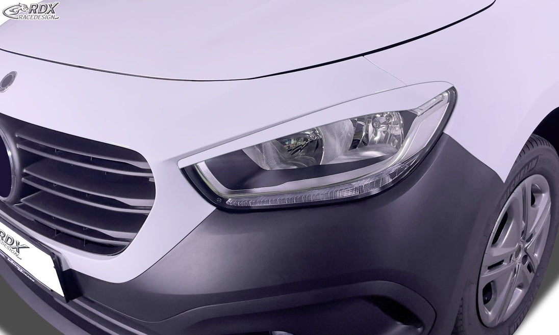 Headlight Covers for MERCEDES Citan, Citan Tourer, T-Class (W420) white highgloss Light Brows - RDX - Headlight Covers - RDX - RDSB214-WS
