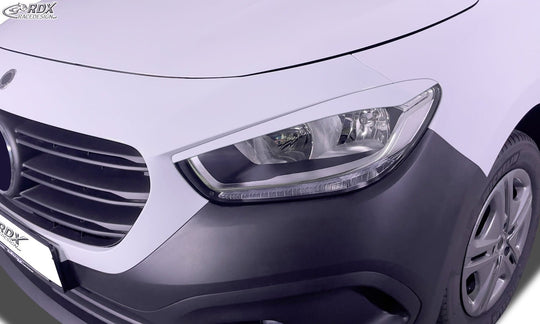 Headlight Covers for MERCEDES Citan, Citan Tourer, T-Class (W420) white highgloss Light Brows - RDX - Headlight Covers - RDX - RDSB214-WS