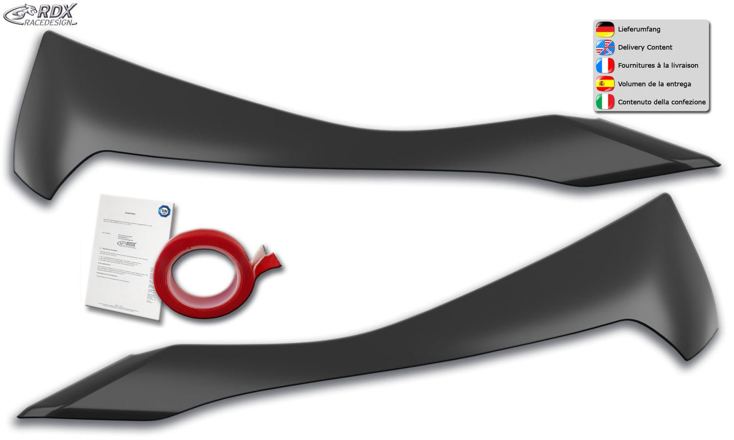 Headlight Covers for RENAULT Captur II (RJB / 2020+) Light Brows - RDX - Headlight Covers - RDX - RDSB194