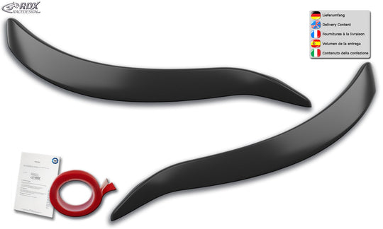Headlight Covers for RENAULT Kadjar (RFE / 2015+) Light Brows - RDX - Headlight Covers - RDX - RDSB195
