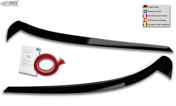 Headlight Covers for VW ID.3 ID3 E1 black highgloss Light Brows - RDX