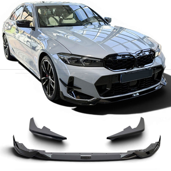 Lip Spoiler Frontal + Canards BMW Serie 3 G20 M Sport LCI (2022+) - KORE Preto Brilhante