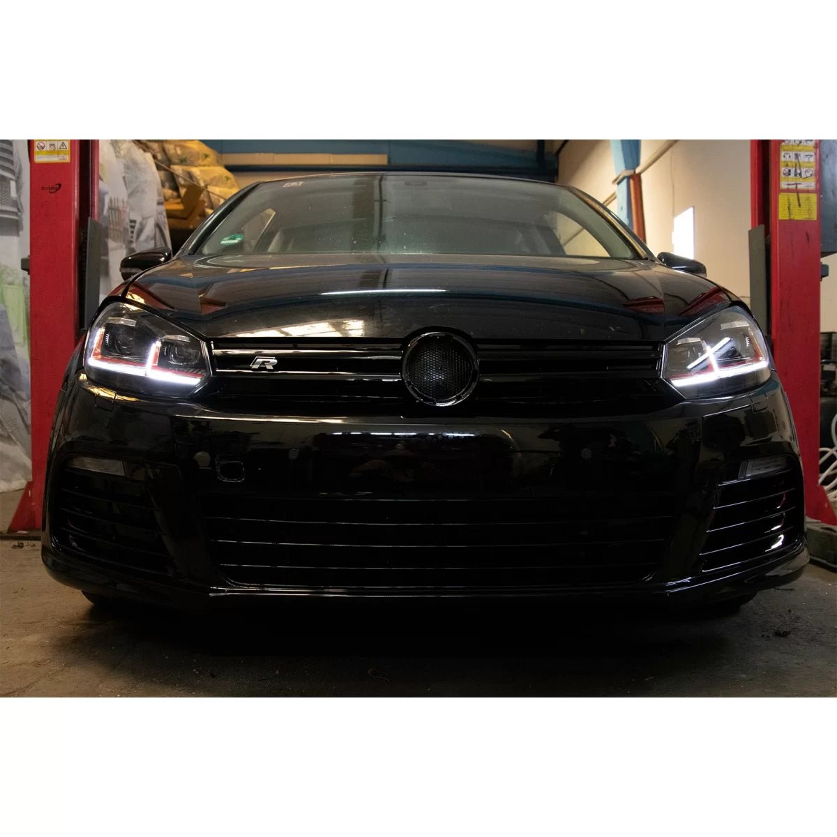LED Headlights for VW Golf 6 VI 2008–2013 – (G7.5 GTI Look), Red Sequential Indicators - Headlights - Kitt - HLVWG6FR