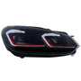 LED Headlights for VW Golf 6 VI 2008–2013 – (G7.5 GTI Look), Red Sequential Indicators - Headlights - Kitt - HLVWG6FR