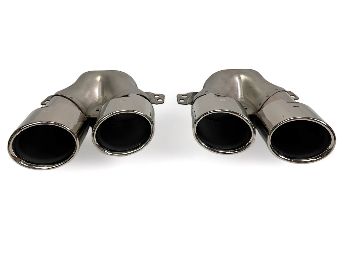 Rear Diffuser + Exhaust Tips Mercedes C-Class W206 / S206 AMG Line (2021+) – Black / Chrome – view 5