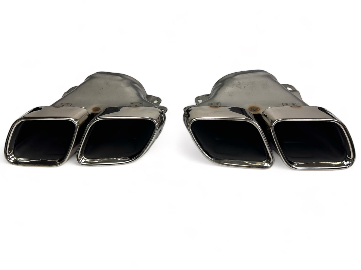 Rear Diffuser + Exhaust Tips Mercedes GLE W167 AMG Line (2019-2023) – Black / Chrome – view 4