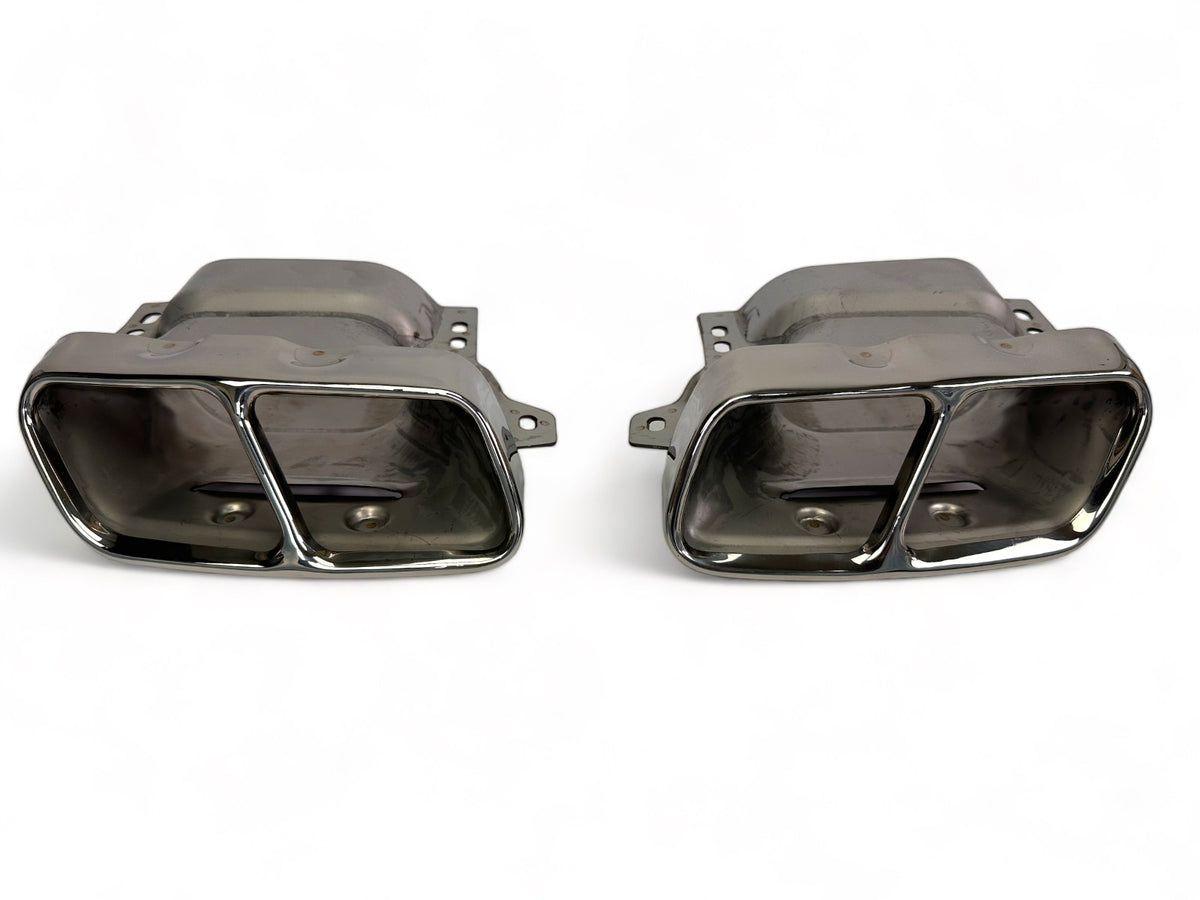 Rear Diffuser + Exhaust Tips Mercedes CLA C117 / X117 AMG Line (2013-2019) – Black / Chrome – view 5