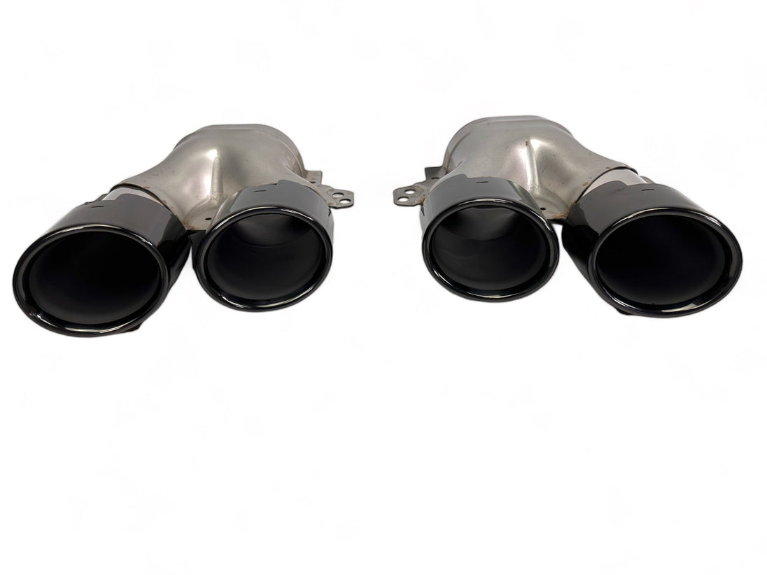Rear Diffuser + Exhaust Tips Mercedes C-Class C205 / A205 AMG Line (2014-2021) – Gloss Black – view 5