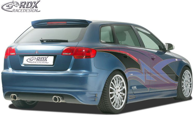 Rear Bumper Extension for AUDI A3 8P Sportback -2008 "SingleFrame - RDX - Rear Diffuser - RDX - RDHA075S