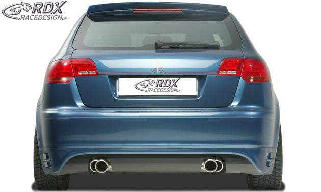 Rear Bumper Extension for AUDI A3 8P Sportback -2008 "SingleFrame - RDX - Rear Diffuser - RDX - RDHA075S