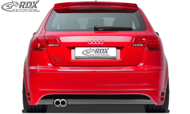 Rear Bumper Extension for AUDI A3 8P Sportback -2008 "SingleFrame - RDX - Rear Diffuser - RDX - RDHA075S