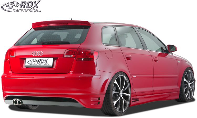 Rear Bumper Extension for AUDI A3 8P Sportback -2008 "SingleFrame - RDX - Rear Diffuser - RDX - RDHA075S