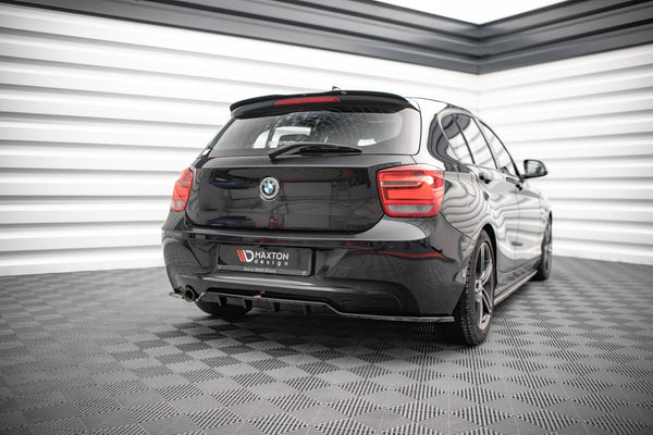 Rear Splitter (With Vertical Bars) suitable for BMW 1 F20 - Rear Splitter (With Vertical Bars) - Maxton Design -  BM-1-F20-RSD1G+RD1G